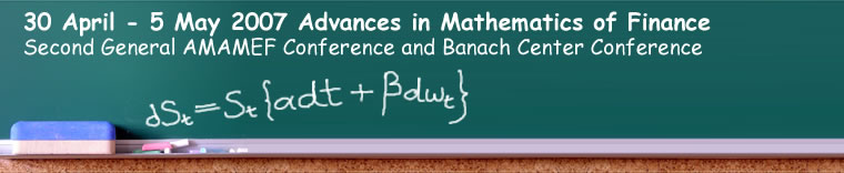 Advances in Mathematics of Finance